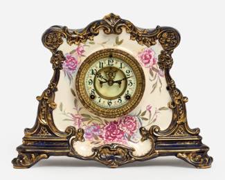 155.   Royal Bonn & Ansonia "La Drome" Mantel Clock (ca. 1882)