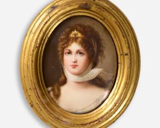 236. Portrait Miniature of Queen Louise of Prussia, Signed Wagner