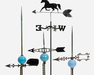 228. Group of Antique Lightning Rods & Weathervanes 