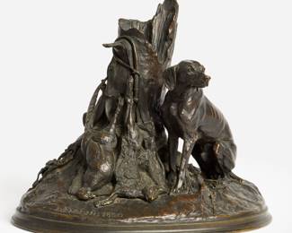 70. P.J. Mene "Chien Gardant du Gibier" (1850 Bronze)