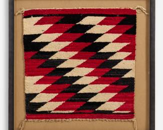 178. Vintage Framed Navajo Saddle Blanket