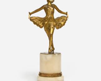 38. Gerdago Style Art Deco Dancer Lamp (ca. 1930s)