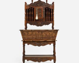 92.  French Provincial Walnut Panetiere and Petrin