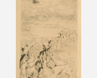 73. Pierre August Renoir (after) "Sur la Plage" (1892 Etching)