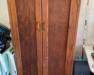 Antique wardrobe cabinet, presale priced at $325 contact to purchase. 