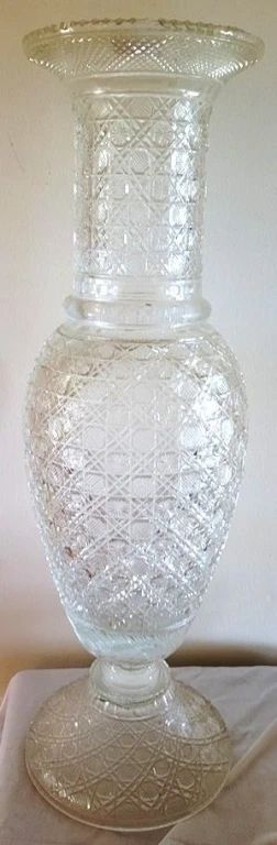 266 - Cut Glass Vase - 28" tall
