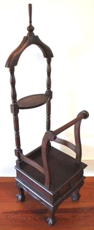 666 - Carved Mahogany Butler Stand - 15 x 15 x 57
