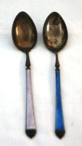 533 - 2 Sterling Demitasse Spoons - 4" long
