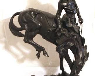 110 - Remington "Outlaw" Bronze Statue, 26" 26 x 9 x 13.5 