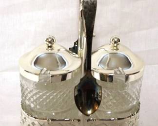 371 - Silver Plated Condiment Set 6 x 8 x 4
