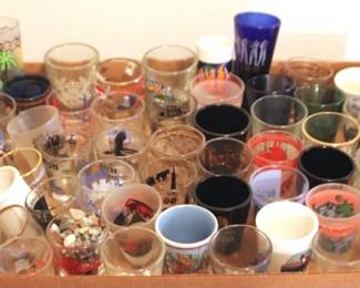 189 - Tray lot of Assorted Shot Glasses

