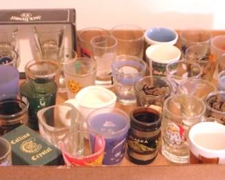 192 - Tray Lot of Assorted Shot Glasses
