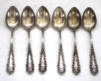 538 - 6 Sterling Demitasse Spoons - 4" long
