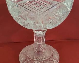 475 - Large Glass Compote - 9 x 10
