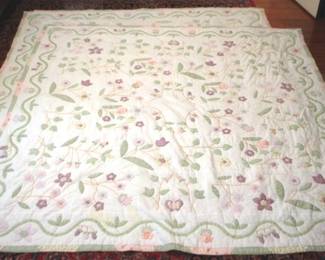 732 - 2 Quilted Blankets - 81 x 79
