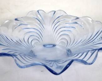 471 - Cambridge Blue Caprice Oval Footed bowl 12 x 10
