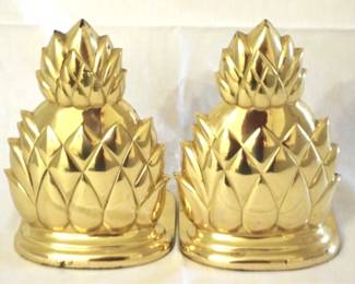 36 - Pair of Brass Bookends, 5 x 7
