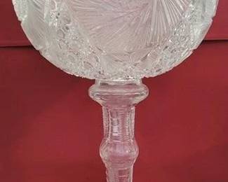 479 - Large Cut Glass Compote - 17 x 11
