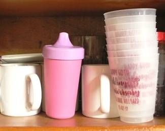 306 - Shelf Lot of Assorted Coffee Cups & More
