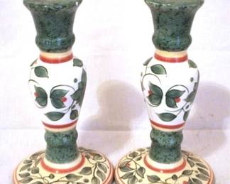 264 - Pair of Candlestick holders - 9" tall
