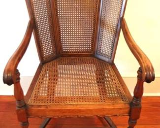 675 - Antique Caned Chair - 25 x 24 x 39
