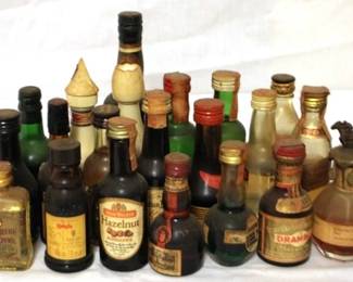 278 - 21 Vintage Mini Bottles not selling content
