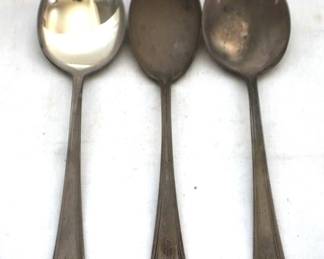 550 - 3 Sterling Spoons - 6.5" & 6" long
