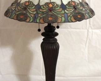 89 - Stained Glass Lamp - 30" tall

