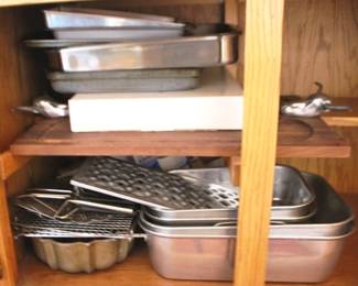 321 - Cabinet Lot of Assorted Pans
