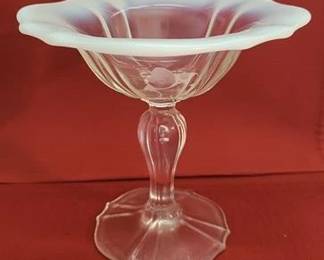 445 - Fenton Opalescent Glass Compote - 6 x 7
