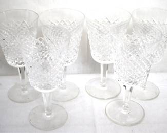 529 - 6 Waterford Glasses - 6.75" tall

