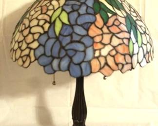 149 - Stained Glass Lamp - 27" tall

