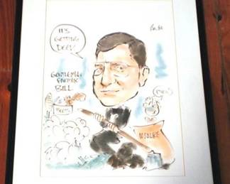 39 - Framed Caricature 15.5 x 21
