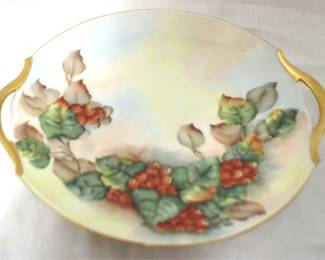 333 - Limoges handled tray - 11" round
