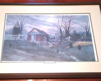503 - Sunrise Solitude Print, signed by M. Sloan 28 x 37.5

