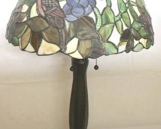 482 - Stained Glass Lamp - 26" tall
