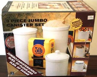 744 - 3 piece Jumbo Canister Set in box
