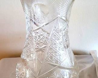 271 - Cut Glass Vase - 13.5" tall
