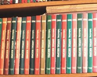 249 - Shelf lot of Southern Living Annual Cookbooks
