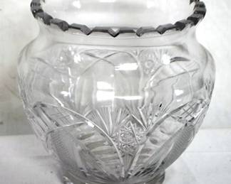 493 - Cut Glass Vase - 8 x 7
