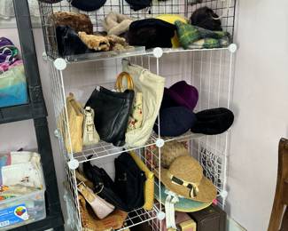 Vintage purses, handbags, and hats