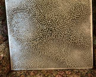 Very cool Op Art, Nail Relief wall piece 