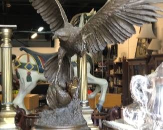 Bronze Falcon by Jules Moigniez