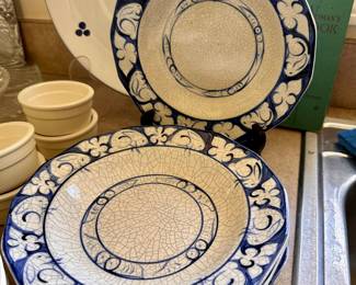 6-pc set of Dedham Pottery Rabbit bowls.