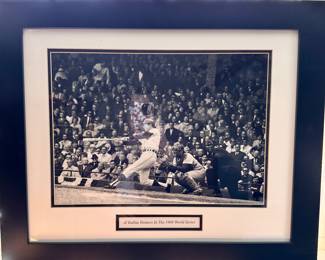 Framed Al Kaline photo from 1968 World Series.