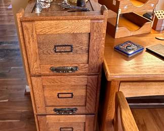 3-drawer oak filing cabinet from the Ford Motor Co.