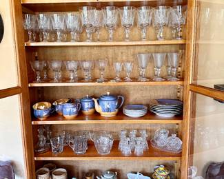 Assorted crystal, china and collectibles.