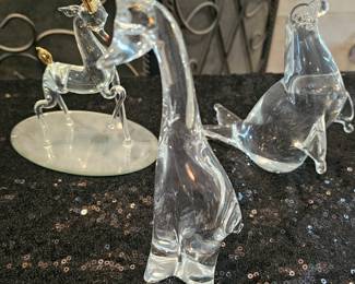 Vintage Sweden Clear Crystal Art Glass Giraffe Figurine ENERYDA GLASBRUK