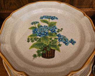 Mikasa “ Garden Club, Bells of Blue” Pattern Plates & Cups