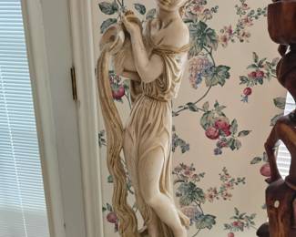 Vtg 1959 Statue By Universal Statuary Corp Of Chicago Lady Figurine 26.5"